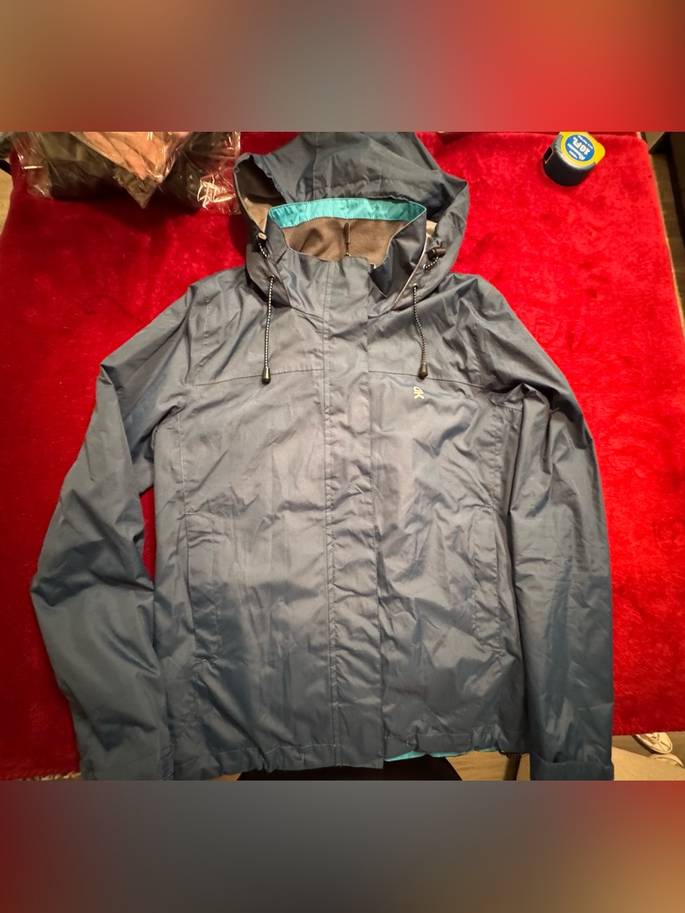 Little Donkey Andy 
Kids Lightweight Navy Hooded Raincoat